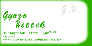 gyozo wittek business card